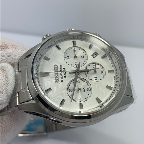 Seiko chronograph SS date quartz watch SSB221P1 - Picture 4 of 7